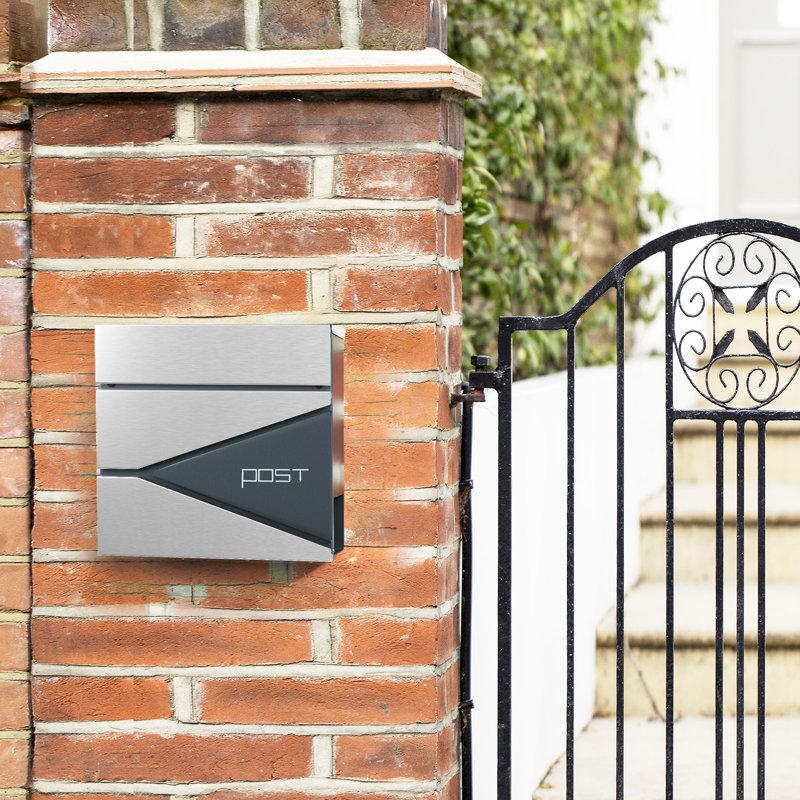 Madalena Steel Post Mounted Post Box