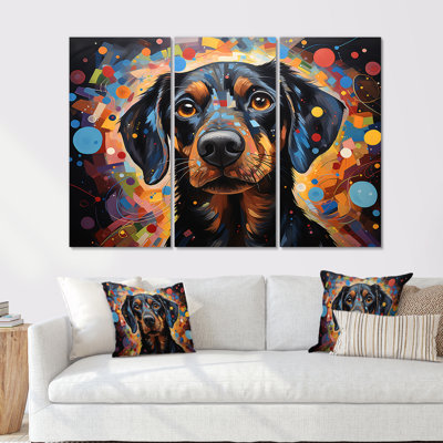 Dachshund Delight I - ensemble d'art mural chien