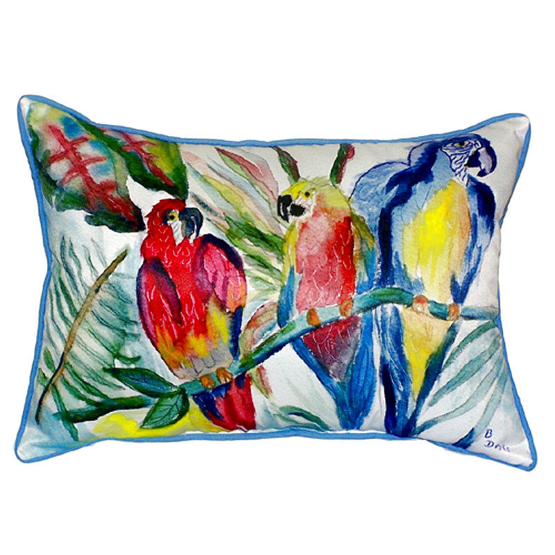 Parrot Outdoor Throw Pillow, Small