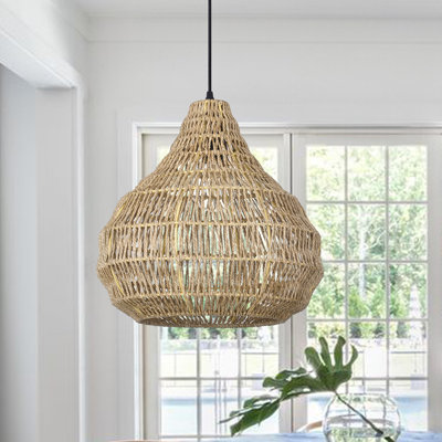 Blayk 1 - Light Natural Teardrop Pendant