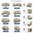 Waldorf 91.7" 3-Seat Sectional Sofa With Ottoman And Pull-Out Bed-129212696