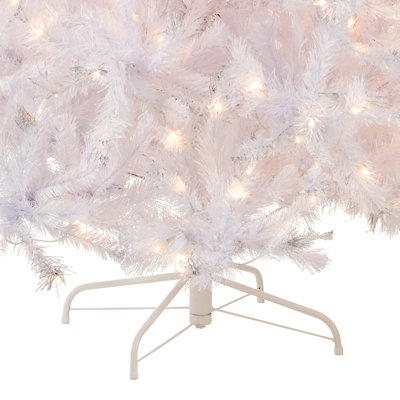 The Holiday Aisle® Winchester White Pine Tree with Clear Lights