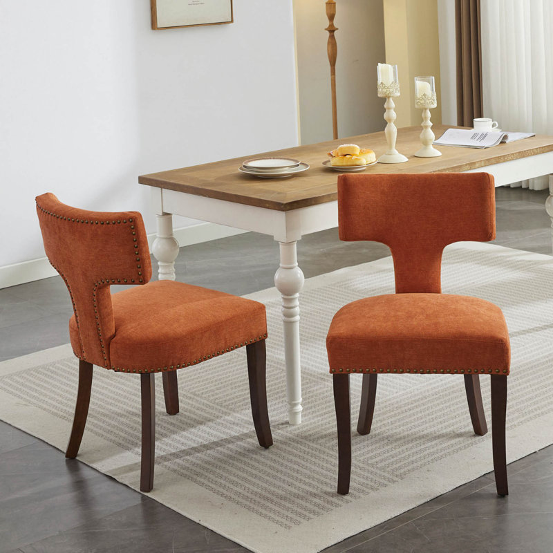 Ensemble de 2 chaises de salle à manger Modern, Orange, Orange, Orange