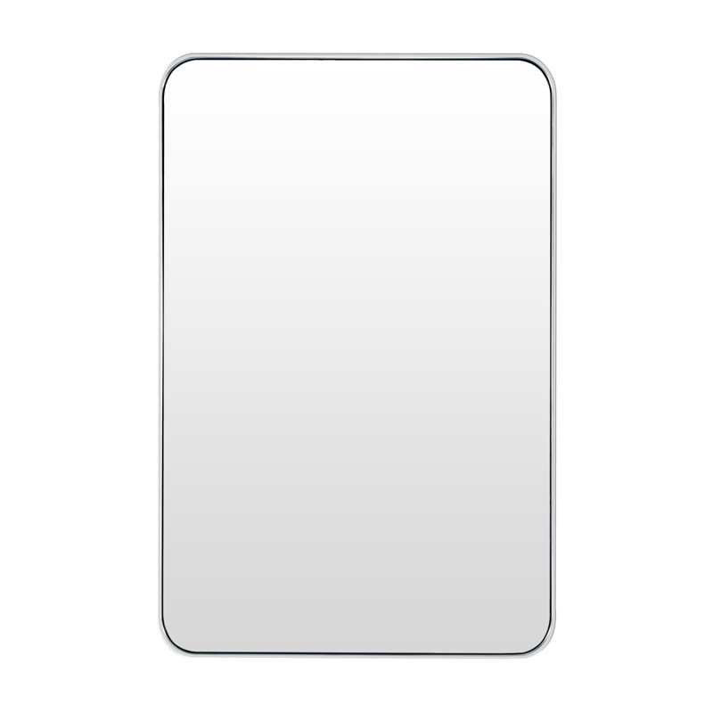 Metal Wall Mirror, Satin Brass, 36" x 24"