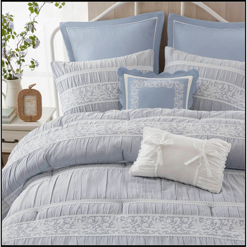 7- Piece King Jacquard Comforter Set, King Comforter + 6 Additional Pieces