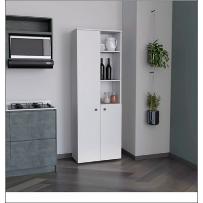 White 2-Door Kitchen Cabinet