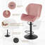 Trikomo Swivel Upholstered Adjustable Height Counter Stool with Metal Frame-1805917725