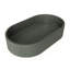 Lavabo de salle de bain ovale en béton foncé de 60 cm (23,6 po) à poser : aspect coloré et de qualité, facile à nettoyer, esthétiquement attrayant