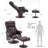 Dereion 2 Set Swivel Recliner with Ottoman, Reclining Chair with Massage, Faux Leather Lounge Chairs-1564601053