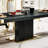 MDF Top Dining Table with Gold Finish Corner-343990793