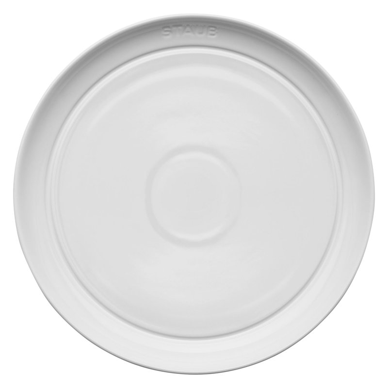 Ensemble d'assiettes à salade en céramique 4 pièces 9 pouces Staub, White