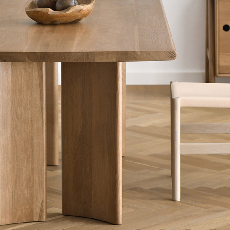 Table de salle à manger Burlywood, H 29,53 po x L 86,61 po x l 31,5 po