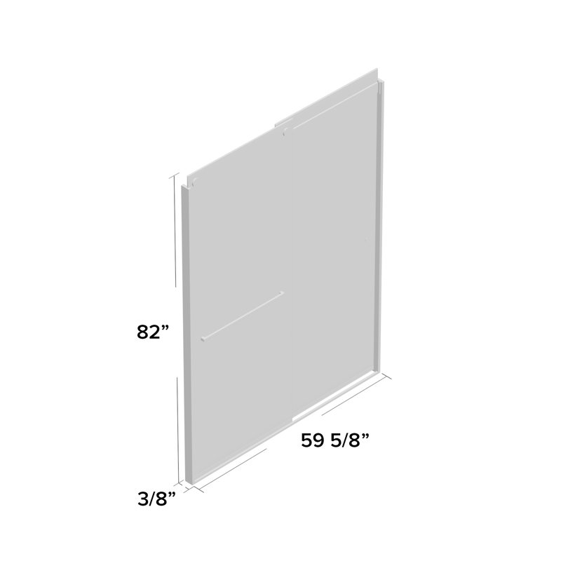 Levity 59.63'' x 82'' Double Sliding Shower Door with CleanCoat® Technology, Brushed Nickel
