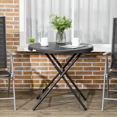 Round Folding Outdoor Bistro Table , 80cm cm W 80cm cm D