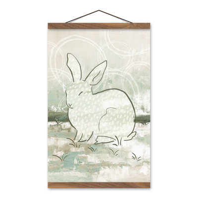 Lapin abstrait, impression sur toile non encadrée