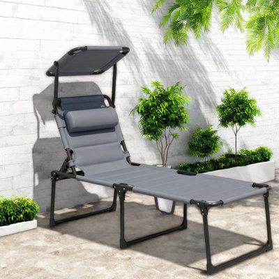 Méridiennes de patio portatives, fauteuil inclinable d'extérieur moderne réglable en acier