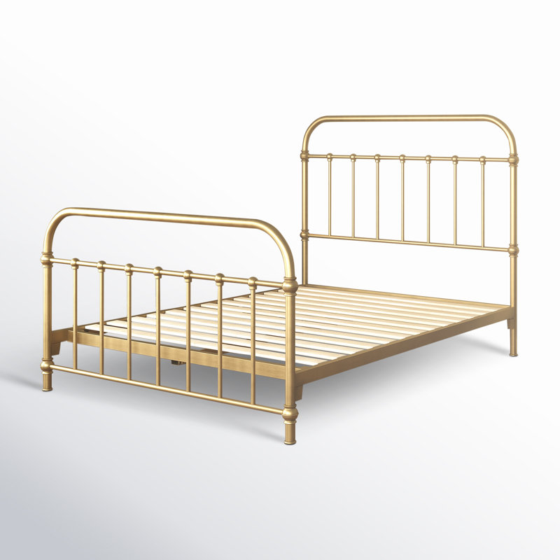 Lit en métal Niles, Grand, Bronze antique