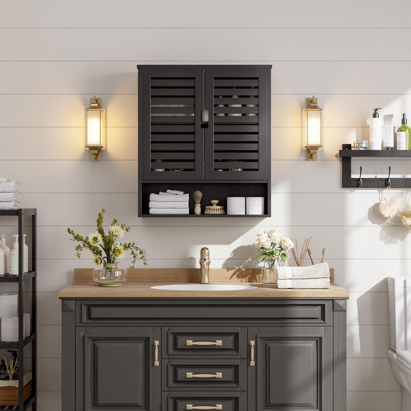 Wall Mounted Required Bathroom Cabinet, Black
