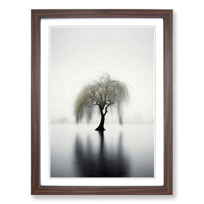 Weeping Willow Minimalism - Framed Print