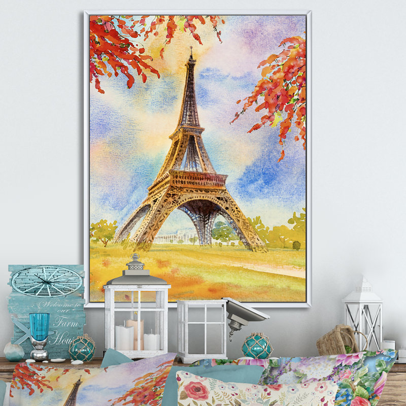 Paris Eiffel Tower In Beaufitul Summer VII On Canvas Painting