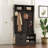 Hall Tree with 6 Hooks, Storage Bench, and Shoe Storage