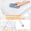 Ensemble de 4 chaises pliantes rembourrées blanches avec structure en métal-1877055584-1877055598
