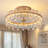 Kamekia 18.89" W Dimmable Crystal Ceiling Fan-1896122934