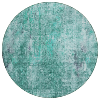 Washable Abstract Indoor / Outdoor Rug