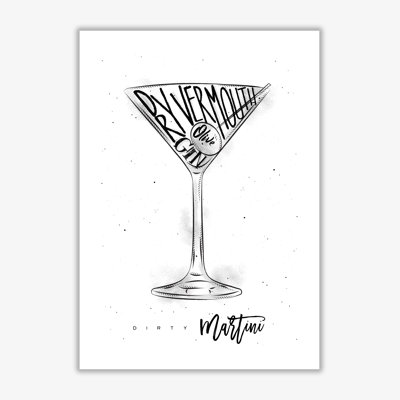 Dirty Martini Cocktail - Print