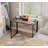 Rustic Brown Folding Computer Desk, No Assembly Space Saving Writing Table-219228384
