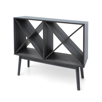 Bascio 8 Bottle Floor Wine Bottle Rack Gray