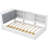White Twin Platform Bed With Wood Headboard Storage, 2 Drawers, And Shelves For Bedroom Headboard, Shelves, Storage In - Furniture