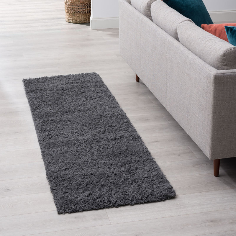 Athens Performance Gray Shag Rug, Runner 2'3" x 7'3"