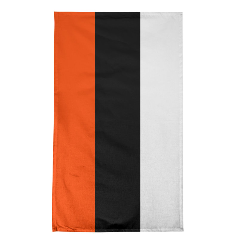 Serviette de thé hockey Anaheim, Orange / Noir / Blanc, Polyester sergé
