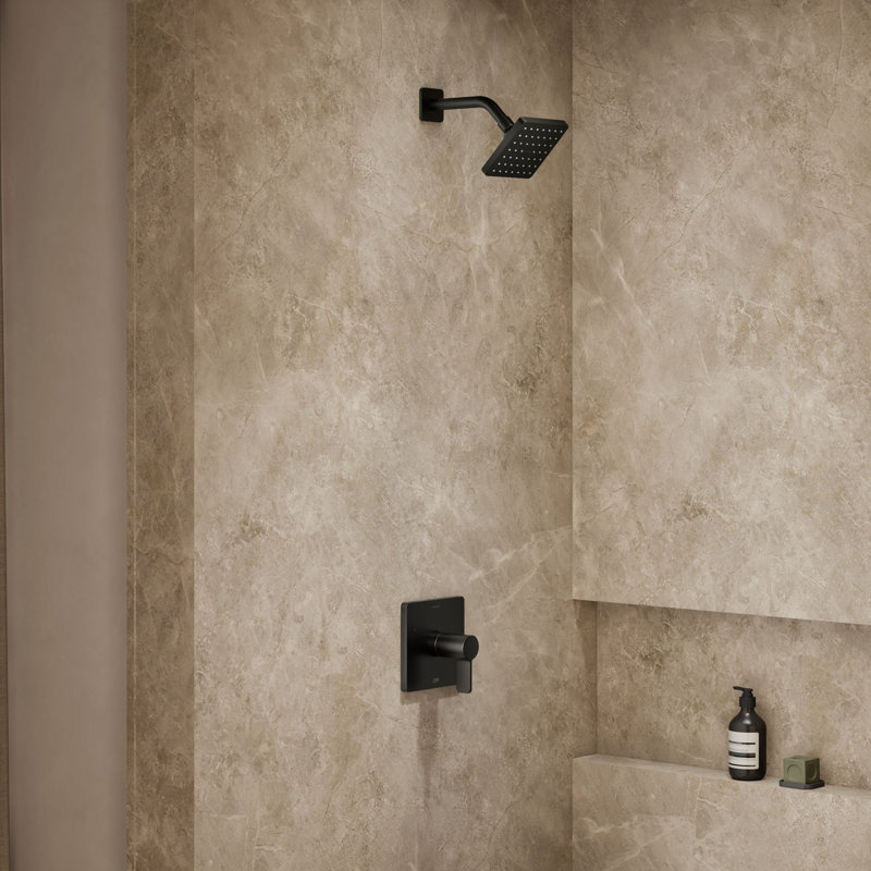 Parallel Shower Trim Set, Matte Black