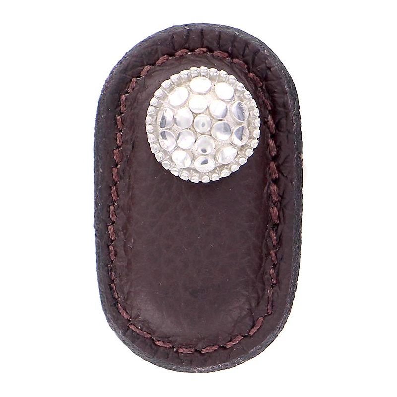 Tiziano Novelty Knob, Polished Nickel, Brown