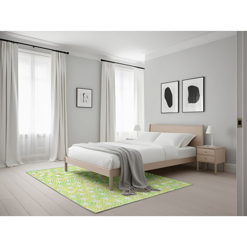 Tapis de zone verte à motif, Rectangle 5 pi x 7 pi