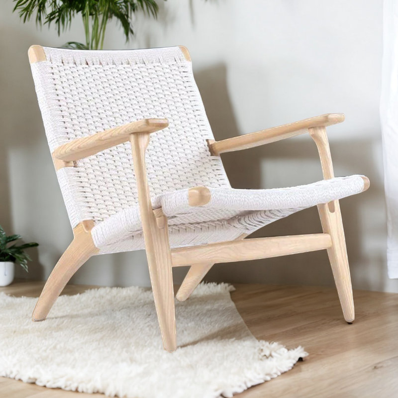 Marillany Upholstered Armchair, Beige Mesh, Natural