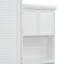 Grand lit à persiennes blanc avec rangement multiple, pin massif et blanc facile à assembler, style, lit, bois, assemblage, économie d'espace