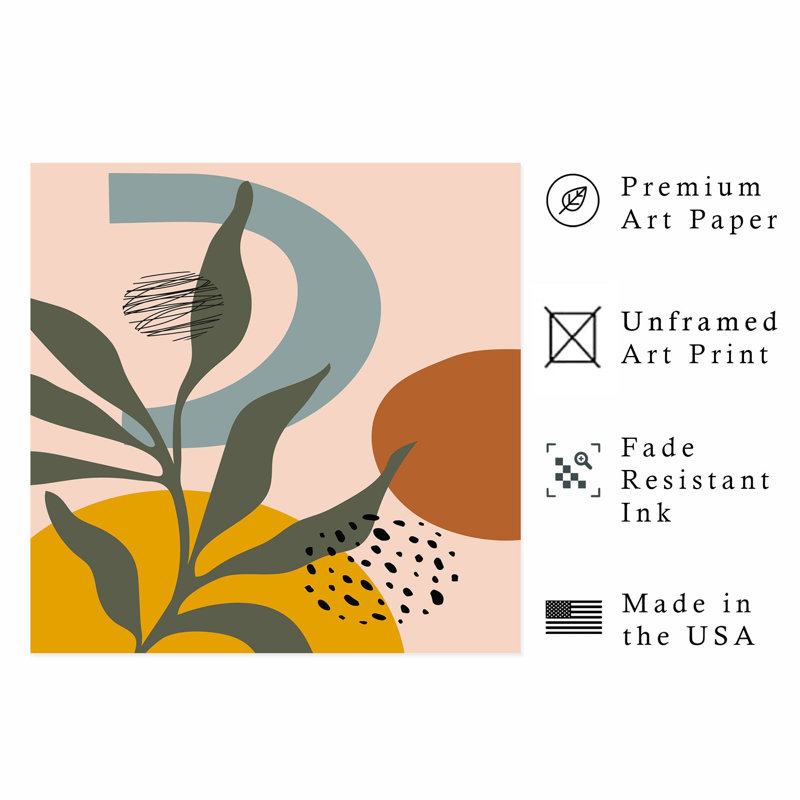 «Botanical Pink Botanical II Bohemian», reproduction d'art non encadrée, H 18 po x l 18 po