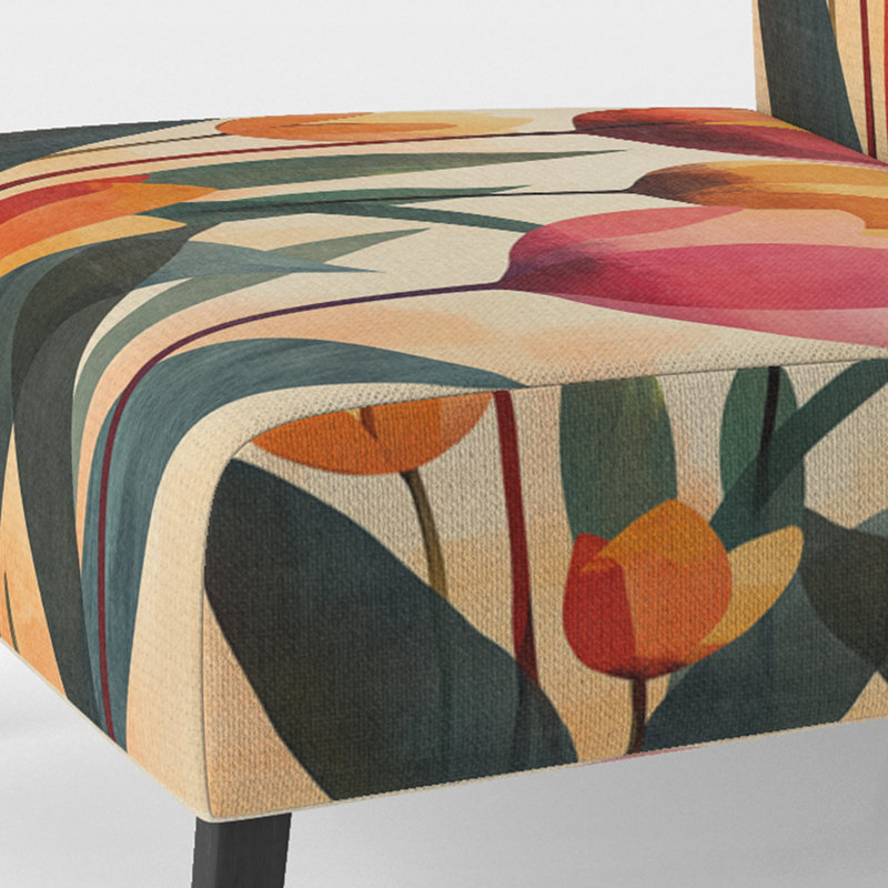 Fauteuil tulipe rembourré Tulip, Slipper Armless
