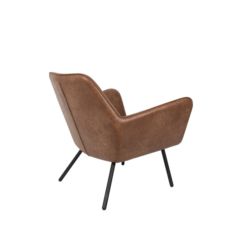 Bon Lounge Chair, Brown Faux Leather