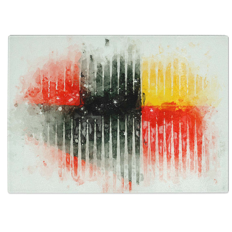 Tempered Glass Angular Angles Chopping Board, 28.5 cm W x 20 cm L