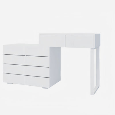 Commode de bureau 10 tiroirs sans poignée