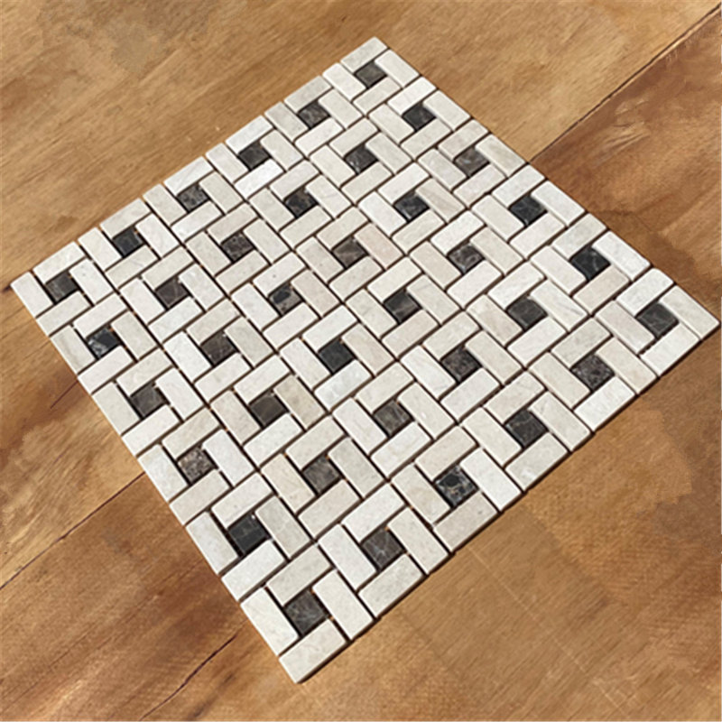 Carreau de mosaïque en marbre 12 po x 12 po