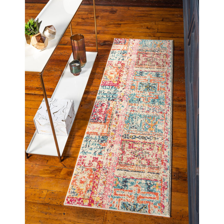 Ector Washable Abstract Indoor Rug