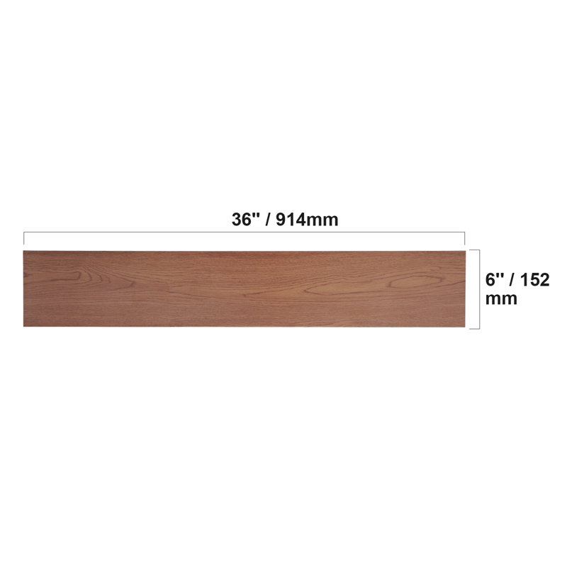 1.2mm Thick 36'' W x 6'' L Vinyl, Brown