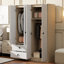 Garde-robe 4 portes avec tiroirs