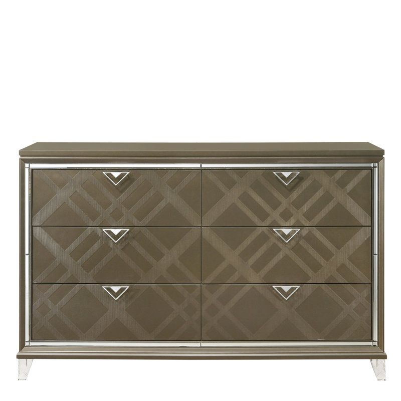 Commode Skylar à finition champagne foncé (Commode)