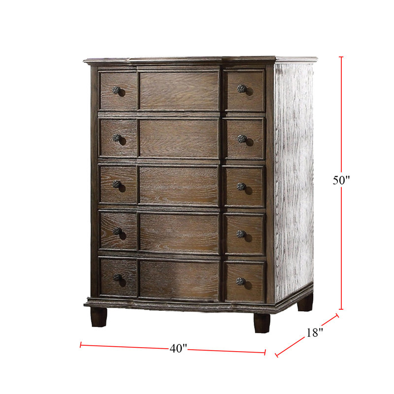 Commode 5 tiroirs Alizandra